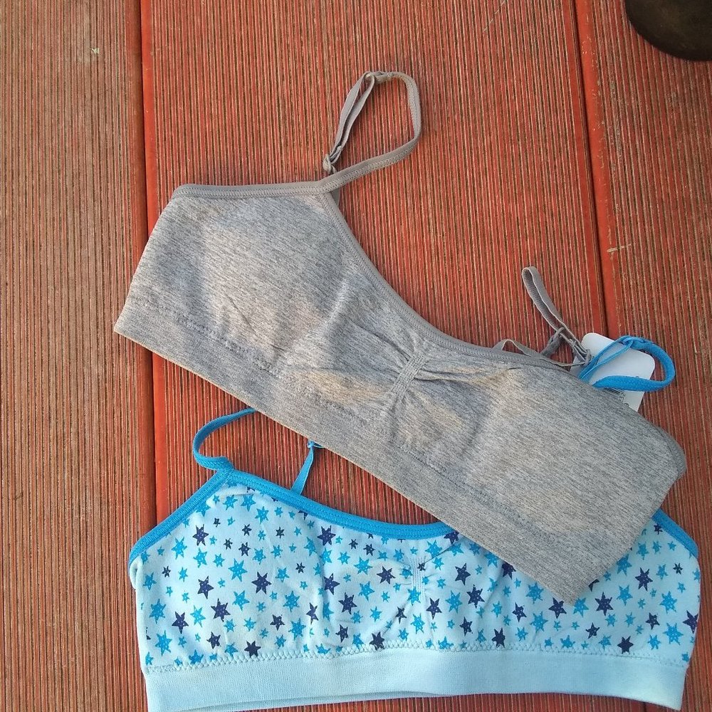 NEW 2 pieces girls seamless molded padded cup bra